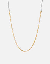 Load image into Gallery viewer, 3mm Cuban Chain Necklace, Matte Silver/Gold