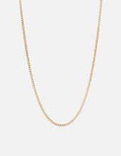 Load image into Gallery viewer, 3mm Cuban Chain Necklace, Gold
