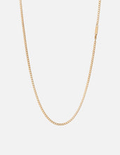 Load image into Gallery viewer, 3mm Cuban Chain Necklace, Gold

