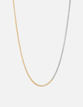 Load image into Gallery viewer, 3mm Cuban Chain Necklace, Matte Silver/Gold
