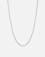 Load image into Gallery viewer, 3mm Cuban Chain Necklace, Sterling Silver
